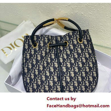 Dior Medium Nolita Bag in blue Oblique Jacquard 2025