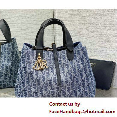 Dior Medium Toujours Bag IN Blue Denim Dior Oblique Jacquard 2025