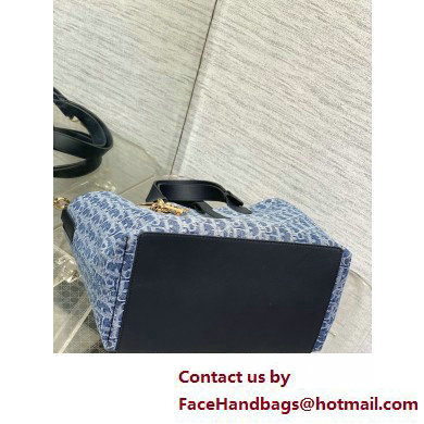 Dior Medium Toujours Bag IN Blue Denim Dior Oblique Jacquard 2025