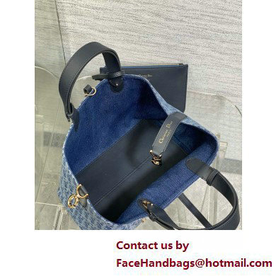 Dior Medium Toujours Bag IN Blue Denim Dior Oblique Jacquard 2025