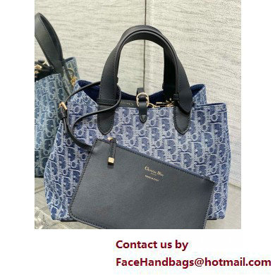 Dior Medium Toujours Bag IN Blue Denim Dior Oblique Jacquard 2025