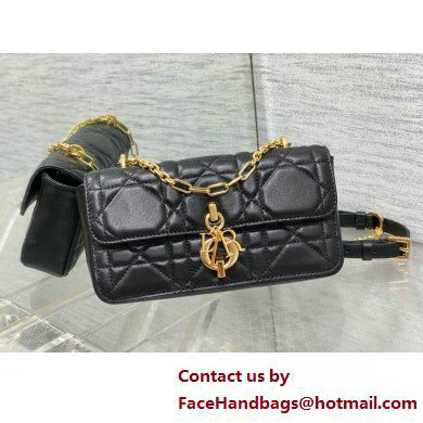 Dior Miss Daisy Mini Bag IN Black Macrocannage Lambskin 2025 - Click Image to Close