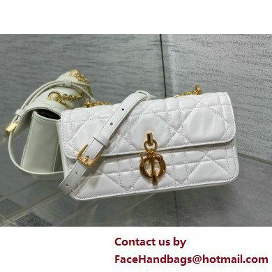 Dior Miss Daisy Mini Bag IN WHITE Macrocannage Lambskin 2025