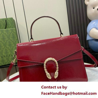 GUCCI Dionysus medium top handle bag IN Rosso Ancora LEATHER 795007 2025 - Click Image to Close