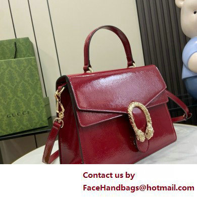 GUCCI Dionysus medium top handle bag IN Rosso Ancora LEATHER 795007 2025