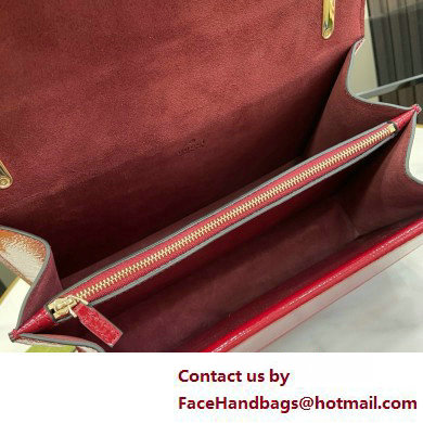 GUCCI Dionysus small shoulder bag IN Rosso Ancora patent leather 795005 2025