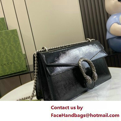 GUCCI Dionysus small shoulder bag IN black patent leather 795005 2025