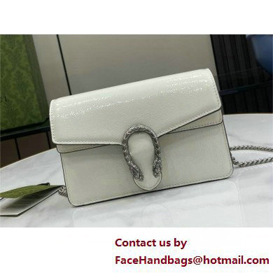 GUCCI Dionysus super mini bag IN white patent leather 795368 2025