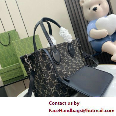 GUCCI Ophidia GG MEDIUM tote bag IN Black and grey GG denim 772183 2025