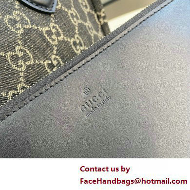 GUCCI Ophidia GG MEDIUM tote bag IN Black and grey GG denim 772183 2025