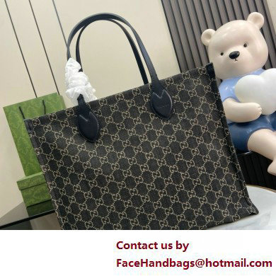 GUCCI Ophidia GG large tote bag IN Black and grey GG denim 772184 2025 - Click Image to Close