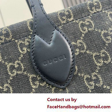 GUCCI Ophidia GG large tote bag IN Black and grey GG denim 772184 2025