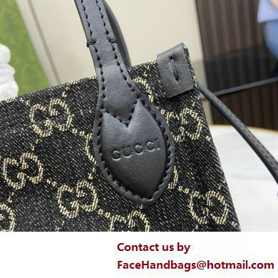 GUCCI Ophidia GG mini bag IN Black and grey GG denim 773730 2025