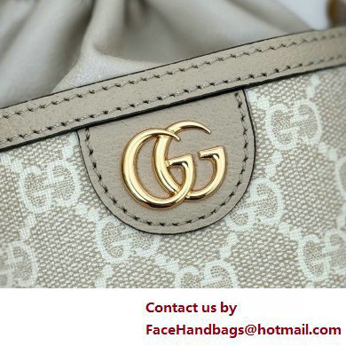 GUCCI Ophidia mini bucket bag IN Beige and white GG Supreme canvas 760199 2025