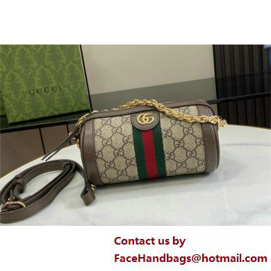 GUCCI Ophidia mini shoulder bag IN Beige and ebony GG Supreme canvas 795208 2025