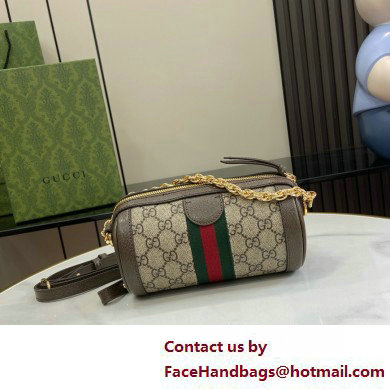 GUCCI Ophidia mini shoulder bag IN Beige and ebony GG Supreme canvas 795208 2025