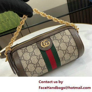 GUCCI Ophidia mini shoulder bag IN Beige and ebony GG Supreme canvas 795208 2025