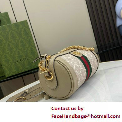 GUCCI Ophidia mini shoulder bag IN Beige and white GG Supreme canvas 795208 2025