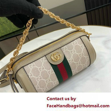 GUCCI Ophidia mini shoulder bag IN Beige and white GG Supreme canvas 795208 2025