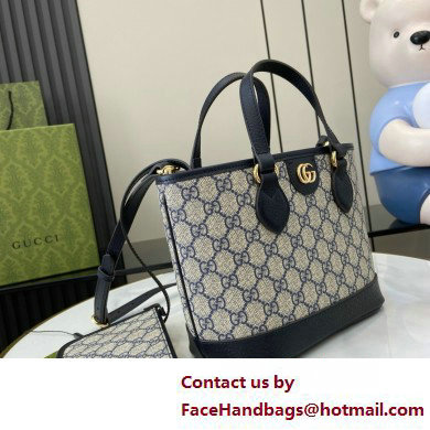 GUCCI Ophidia mini tote bag IN Beige and BLUE GG Supreme canvas 811716 2025