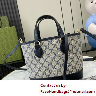 GUCCI Ophidia mini tote bag IN Beige and BLUE GG Supreme canvas 811716 2025