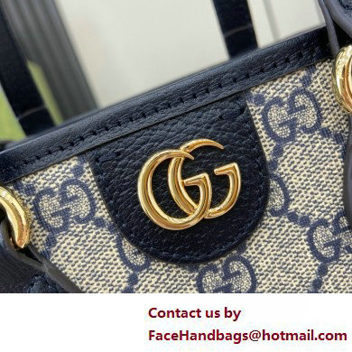 GUCCI Ophidia mini tote bag IN Beige and BLUE GG Supreme canvas 811716 2025