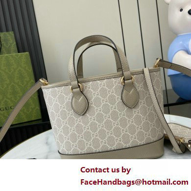 GUCCI Ophidia mini tote bag IN Beige and WHITE GG Supreme canvas 811716 2025