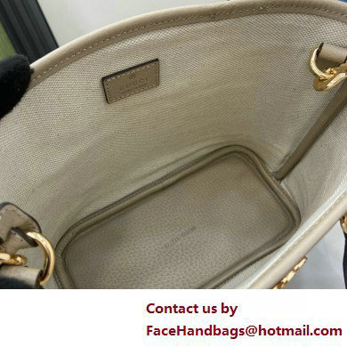 GUCCI Ophidia mini tote bag IN Beige and WHITE GG Supreme canvas 811716 2025