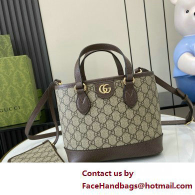 GUCCI Ophidia mini tote bag IN Beige and ebony GG Supreme canvas 811716 2025