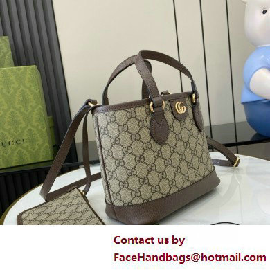 GUCCI Ophidia mini tote bag IN Beige and ebony GG Supreme canvas 811716 2025