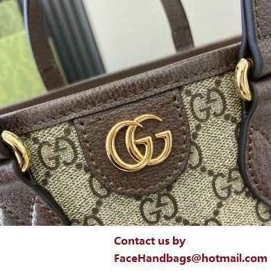 GUCCI Ophidia mini tote bag IN Beige and ebony GG Supreme canvas 811716 2025