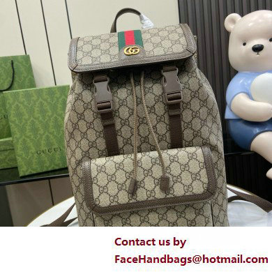 GUCCI Ophidia small GG backpack IN Beige and ebony GG Supreme canvas 792114 2025 - Click Image to Close