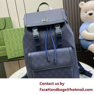 GUCCI Ophidia small GG backpack IN Blue GG Supreme canvas 792114 2025