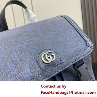 GUCCI Ophidia small GG backpack IN Blue GG Supreme canvas 792114 2025