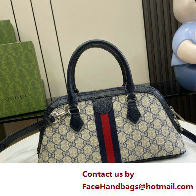 GUCCI Ophidia small top handle bag IN Beige and blue GG Supreme canvas 795249 2025 - Click Image to Close