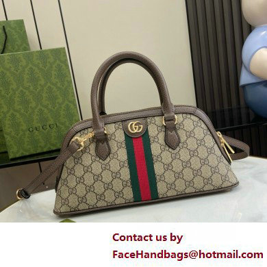 GUCCI Ophidia small top handle bag IN Beige and ebony GG Supreme canvas 795249 2025