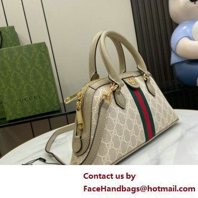 GUCCI Ophidia small top handle bag IN Beige and white GG Supreme canvas 795249 2025