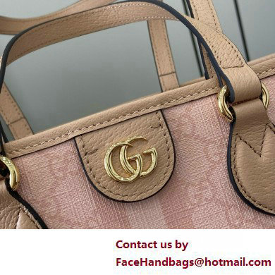 GUCCI Ophidia small tote bag IN Dusty pink GG Supreme canvas 765043 2025