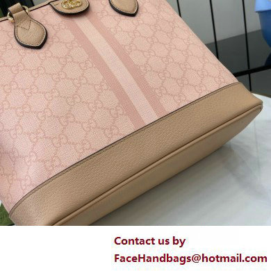 GUCCI Ophidia small tote bag IN Dusty pink GG Supreme canvas 765043 2025