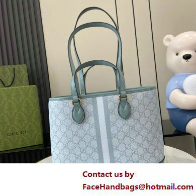 GUCCI Ophidia small tote bag IN SKY BLUE GG Supreme canvas 765043 2025