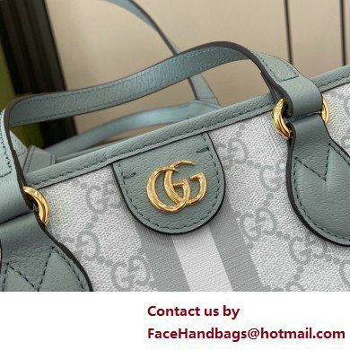 GUCCI Ophidia small tote bag IN SKY BLUE GG Supreme canvas 765043 2025