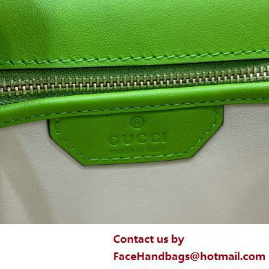 Gucci Bamboo 1947 Patent Leather Small bag with Embossed GUCCI Logo Green 675797 2025