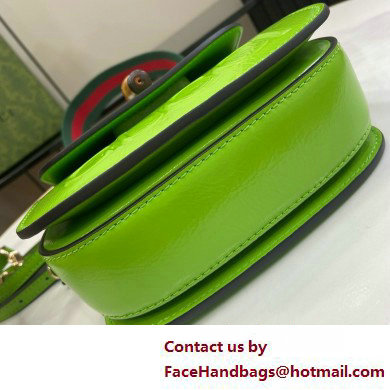 Gucci Bamboo 1947 mini top handle bag with Debossed Gucci logo 786482 green 2025