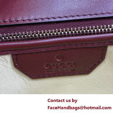 Gucci Bamboo 1947 small top handle bag in patent leather burgundy 2025