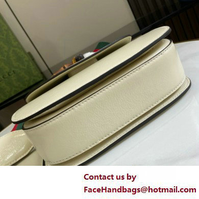 Gucci Bamboo 1947 small top handle bag in patent leather white 2025