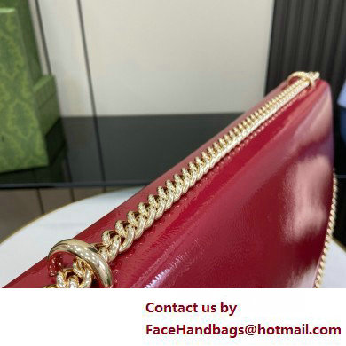 Gucci Dionysus large shoulder bag IN Rosso Ancora patent leather 795003 2025