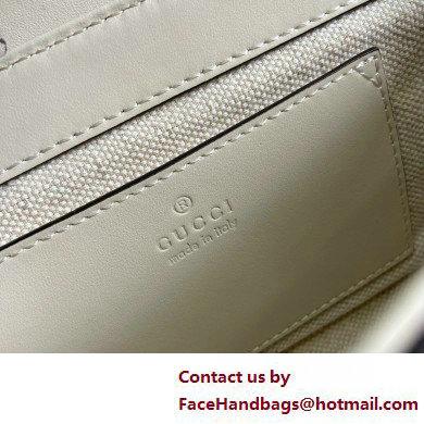 Gucci GG super mini shoulder bag 772794 leather White 2025