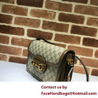 Gucci Horsebit 1955 Small Shoulder Bag IN Beige/ebony GG Supreme canvas 602204 2025