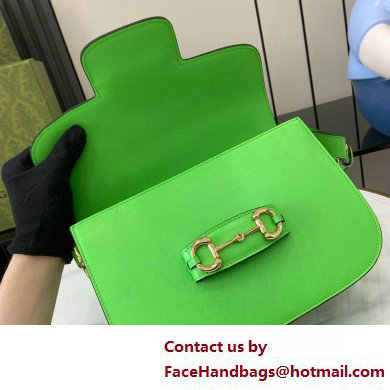 Gucci Horsebit 1955 Small Shoulder Bag IN Electric green LEATHER 602204 2025