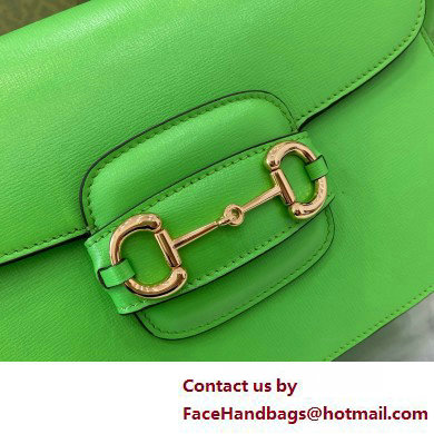 Gucci Horsebit 1955 Small Shoulder Bag IN Electric green LEATHER 602204 2025